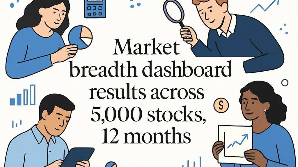 Market breadth dashboard results across 5,000 stocks, 12 months
