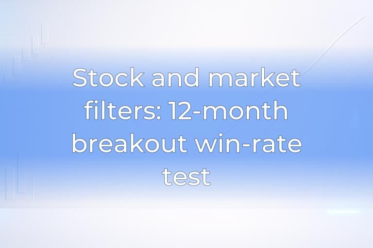 Stock and market filters: 12-month breakout win-rate test