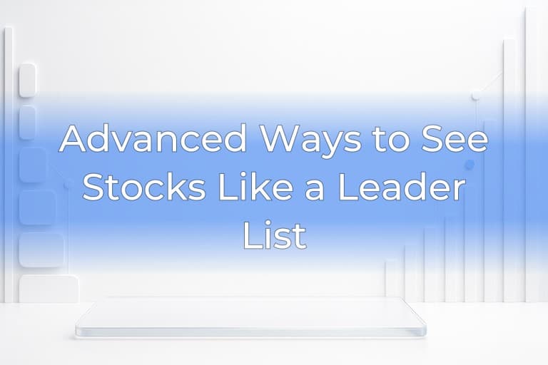 Advanced Ways to See Stocks Like a Leader List