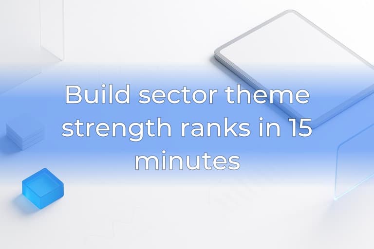 Build sector theme strength ranks in 15 minutes